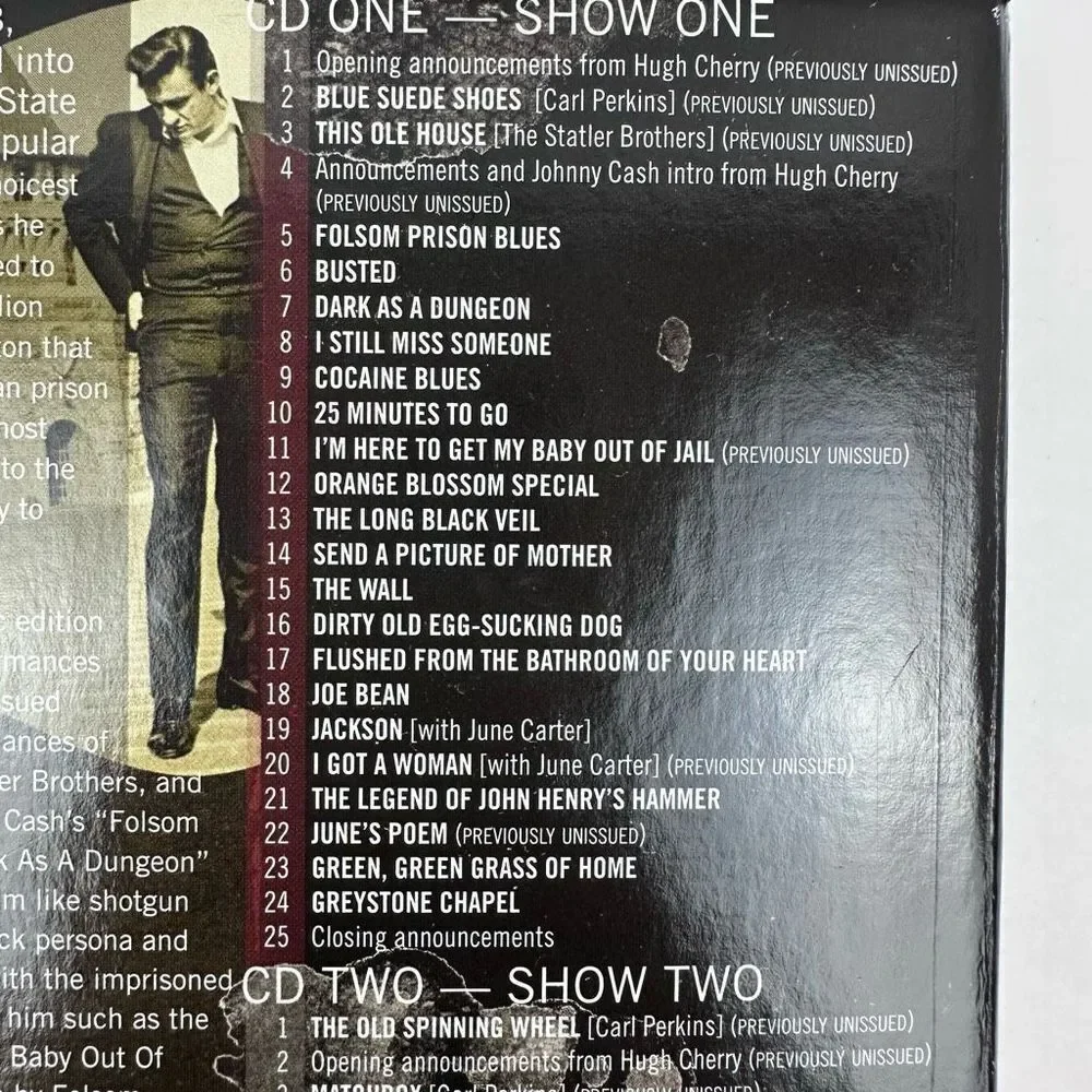 At Folsom Prison by Johnny Cash 2 CD and 1 DVD Music Collection‎